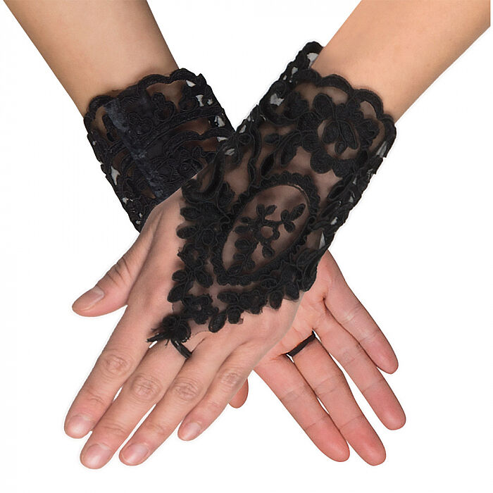 Pair lace gloves wrist Florence Seksikauppa.fi