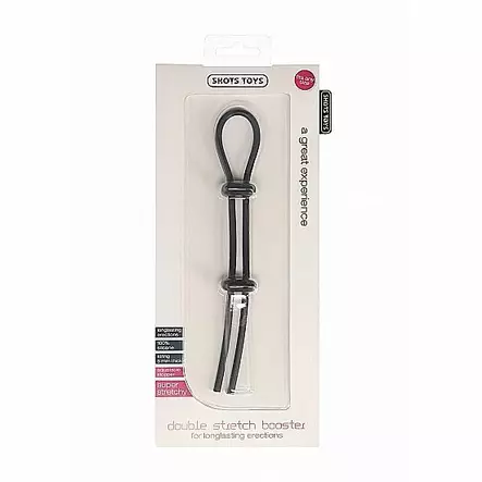Shots Toys Double Stretch Booster - Säädettävä peniskivesrengas - Penisrenkaat - 40456-1 - 2