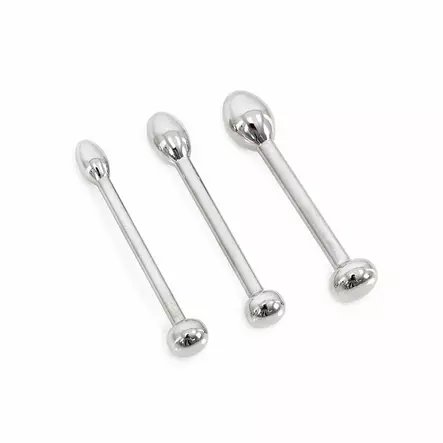 Kiotos Steel - Sileät penisplugit, 3 kpl - Penisporat ja sondit - 43327-1 - 1