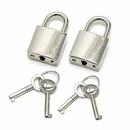 Rimba Bondage Play - Teräksiset riippulukot, 2 kpl - Rimba - 36653-1 - 1