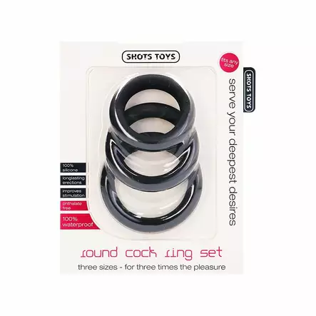 Shots Toys Round - Silikoniset penisrenkaat - Erektio - 37402-1 - 2