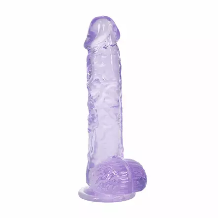 RealRock Super Flexible - Dildo kiveksillä 5" lila - Tekopenikset - 48832-1 - 2
