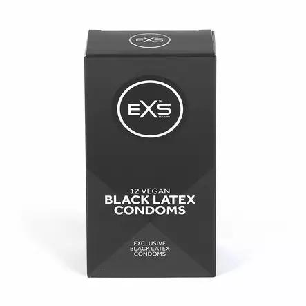 EXS - Black Latex Kondomi, 12 kpl - Kondomit - 41676-1 - 1