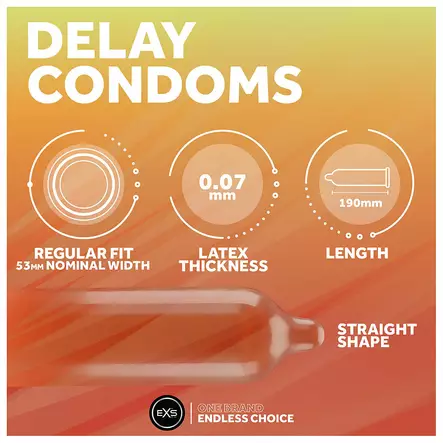 EXS Delay Endurance - Viivästyttävä kondomi, 12 kpl - Kondomit - 44044-1 - 2