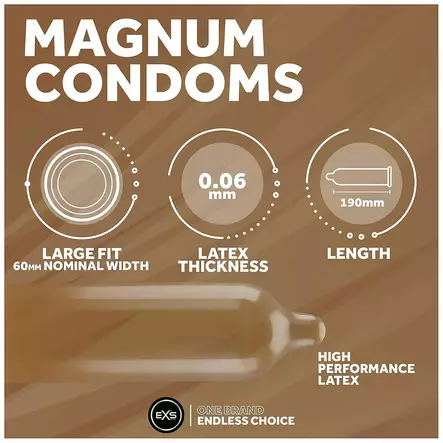 EXS Magnum Large - Kondomi 12 kpl - Kondomit - 41679-1 - 2