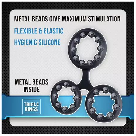 Nanma Maximun Metal - Peniskivesrengas metallikuulilla - Penisrenkaat - 48606-1 - 2