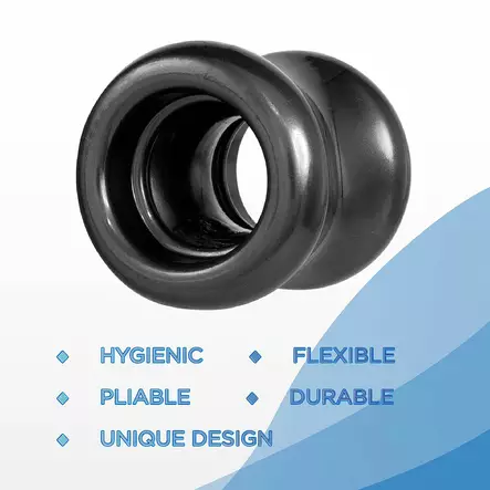 Nanma Power Sealed - Leveä penisrengas, musta - Nanma - 48992-1 - 2