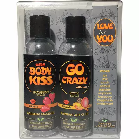 Nature Body Love for You - Lahjapakkaus, 2 x 100 ml Love for You Gift Box 2 - Hierontaöljyt - 40042-1 - 2