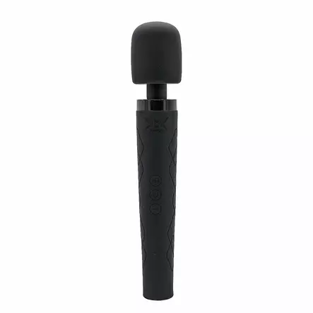Pixey Deluxe Black Velvet Large - Wand-vibraattori - Wand-sauvat - 49004-1 - 1