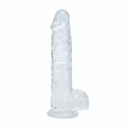 RealRock Super Flexible - Dildo kiveksillä 5" kirkas - Tekopenikset - 48833-1 - 1
