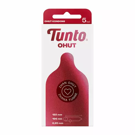 Tunto Ohut - Kondomi, 5 kpl - Kondomit - 49038-1 - 1