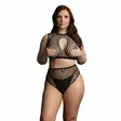 Le Desir - Duo net key-hole bra set, Plus Size - Lingerie - 42840-1 - 3