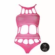 Ouch - UV-valossa hohtava body, pinkki, Plus Size - Sexy bodyt - 44185-1 - 3