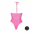 Ouch - UV-valossa hohtava verkkobody, pinkki, Plus Size - Sexy bodyt - 44181-1 - 4