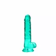 RealRock Super Flexible - Dildo kiveksillä 7" vihreä - RealRock - 43541-1 - 2