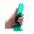 RealRock Super Flexible - Dildo kiveksillä 7" vihreä - RealRock - 43541-1 - 5