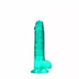 RealRock Super Flexible - Dildo kiveksillä 7" vihreä - RealRock - 43541-1 - 1