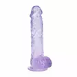 RealRock Super Flexible - Dildo kiveksillä 5" lila - Tekopenikset - 48832-1 - 2