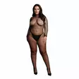 Le Desir - Bodystocking lyhyellä poolokauluksella, Plus Size - Catsuit - 47059-1 - 1