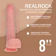 RealRock Dual Density - Tekopenis 8" värinällä ja työntöliikkeellä - RealRock - 49074-1 - 6