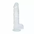 RealRock Super Flexible - Dildo kiveksillä 5" kirkas - Tekopenikset - 48833-1 - 1