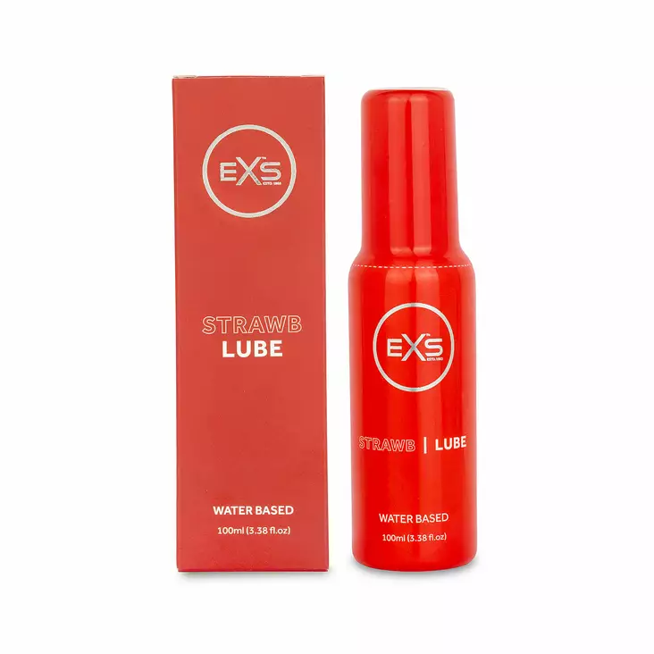 EXS - Vesipohjainen makuliukuvoide mansikka, 100 ml - Liukuvoiteet - 44147-1 - 1