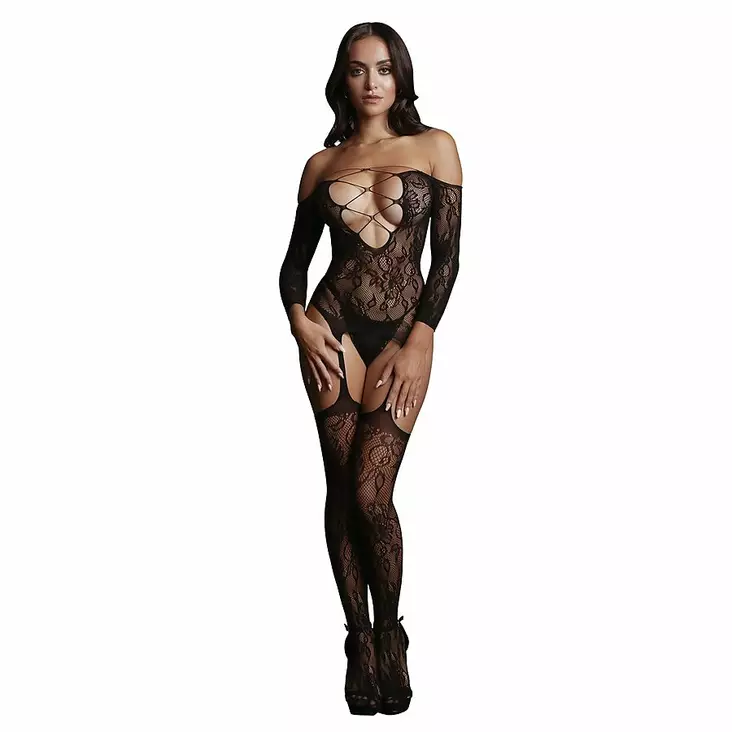 Le Desir - Deep V neck-line bodystocking - Catsuit - 42392-1 - 1
