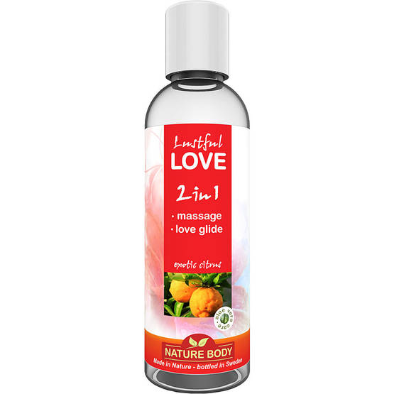 Nature Body Lustful Love 2 in 1 - Hierontaliukaste, 100 ml Eksoottiset sitrushedelmät - Hierontaöljyt - 41689-1 - 1