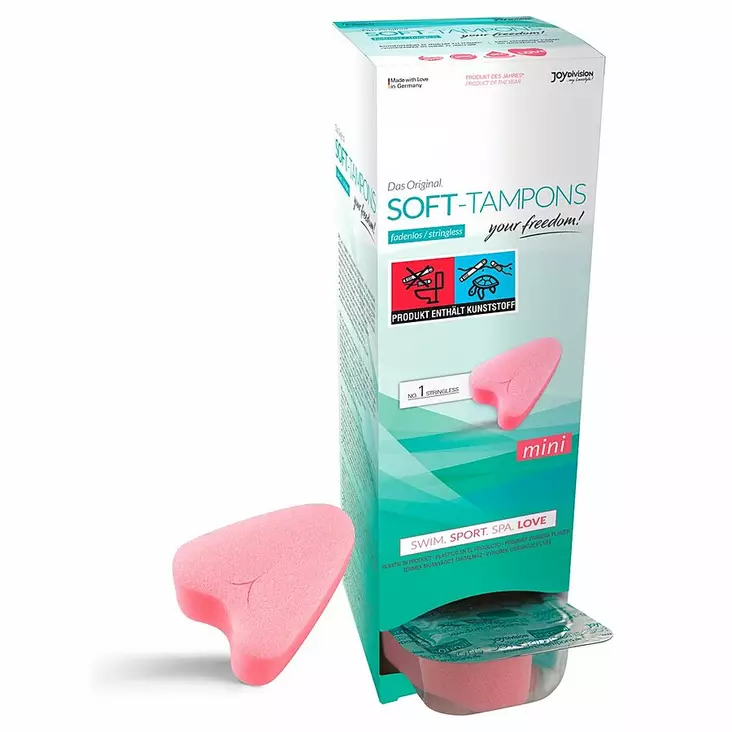 Pehmeät tamponit, 10 kpl, S-koko - Seksuaaliterveys - 48708-1 - 1