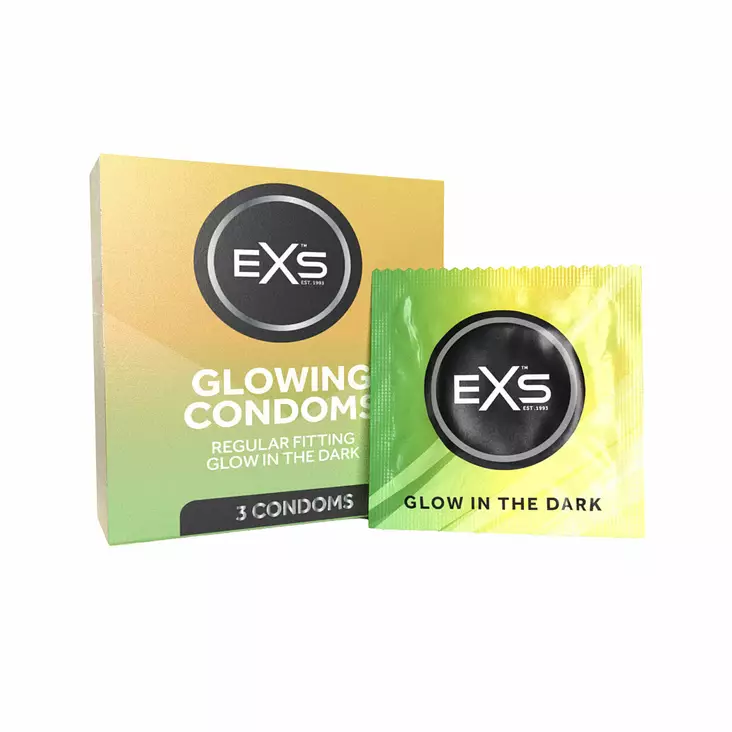EXS - Glowing Kondomi, 3 kpl - Kondomit - 41671-1 - 1