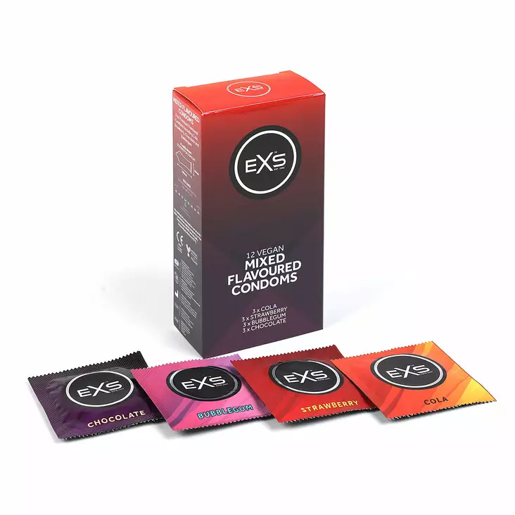 EXS Mixed Flavoured - Makukondomi 12 kpl - Kondomit - 41677-1 - 1