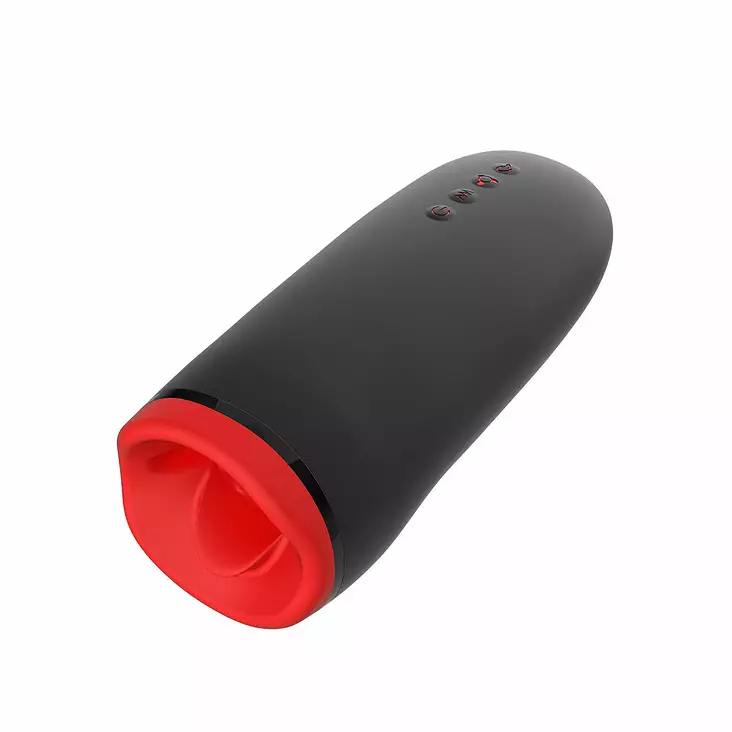 Fusion X Beaded Tongue - Pyörivä ja värisevä masturbaattori - Tekopillut - 48219-1 - 1