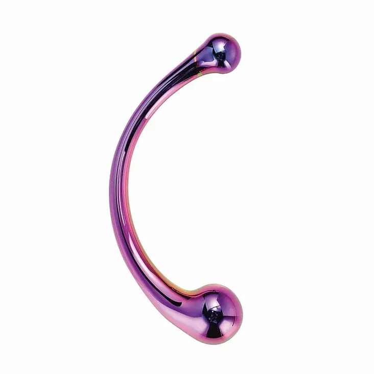 Glamour Glass Curved Wand - Tupladildo, L-koko - Uutuudet - 48129-1 - 1