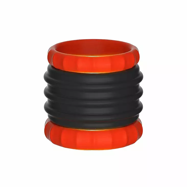 Kiotos KSB - Kahden penisrenkaan setti, musta-punainen - Penisrenkaat - 48501-1 - 1