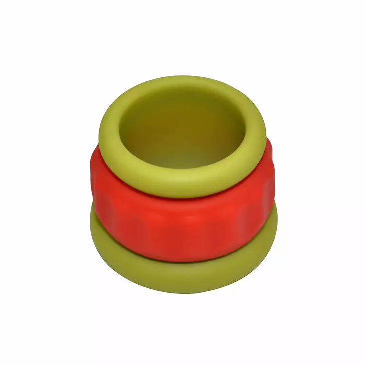 Kiotos KSB - Kahden penisrenkaan setti, vihreä-punainen - Erektio - 48496-1 - 1