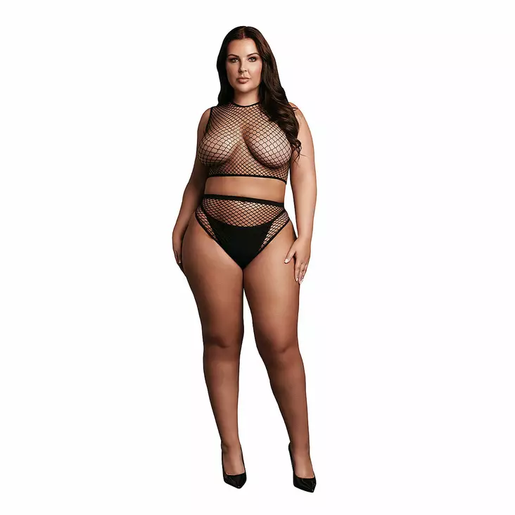 Le Desir - Verkkoalusasusetti, Plus Size - Lingerie - 47067-1 - 1