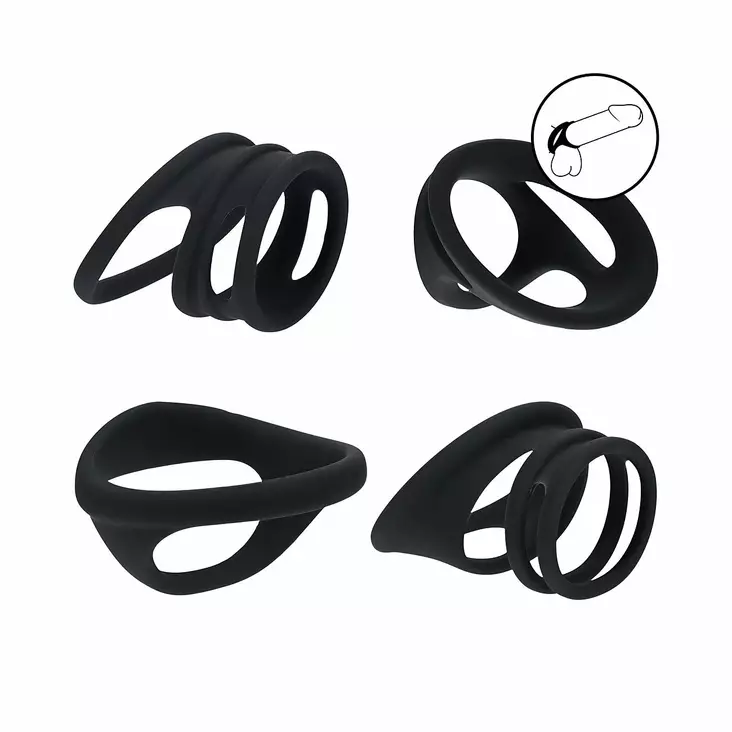 LEVELZ Set of 4 - Peniskivesrengas-setti, 4 kpl - Penisrenkaat - 48545-1 - 1