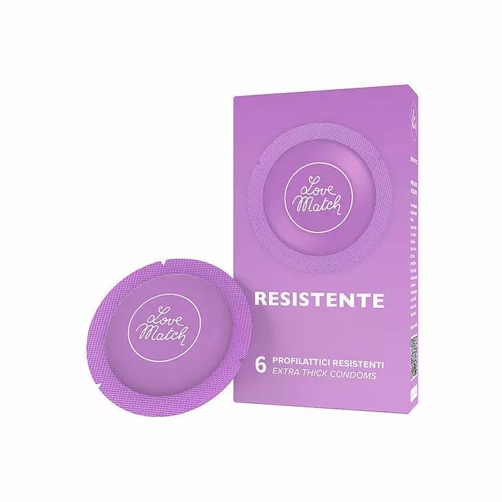 Love Match Resistente - Paksu kondomi, 6 kpl - Kondomit - 44093-1 - 1