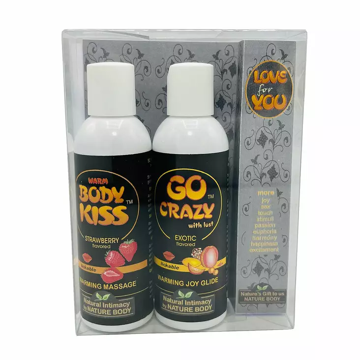 Nature Body Love for You - Lahjapakkaus, 2 x 100 ml Love for You Gift Box 2 - Hierontaöljyt - 40042-1 - 2