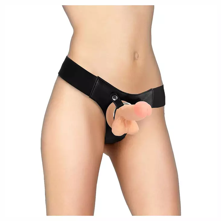 Ouch Realistic - Tekopenis 6" ja strap-on -valjaat - Ouch - 40443-1 - 1