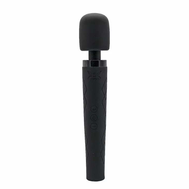 Pixey Deluxe Black Velvet Large - Wand-vibraattori - Wand-sauvat - 49004-1 - 1