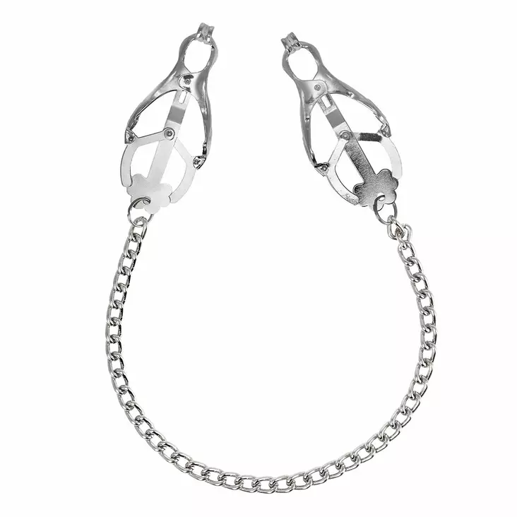 Rimba Bondage Play - Metalliset nänninipistimet ketjulla - Rimba - 41859-1 - 1