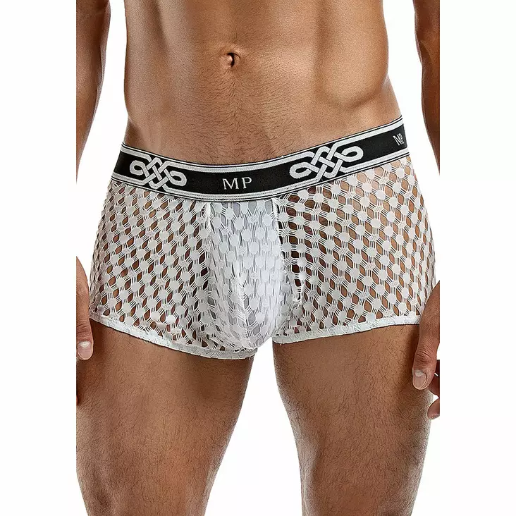 Male Power - Peep Show Mini Short, white - Miesten seksiasut - 41548 - 1